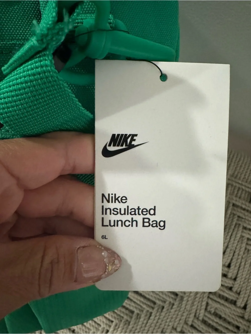 Nike Insulated Lunch Bag Green with Patch Accents - NWT